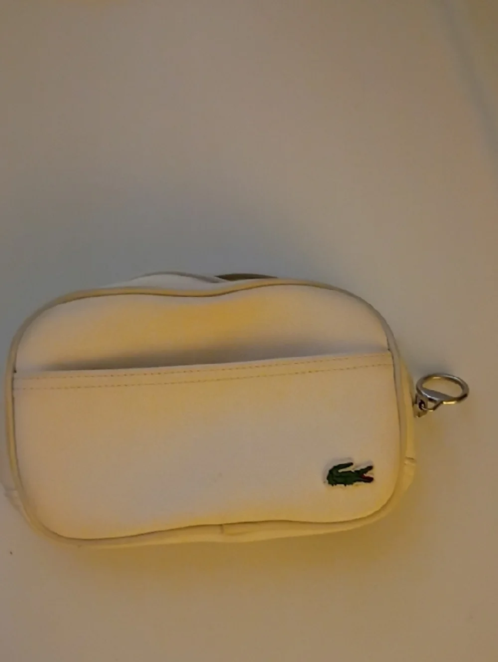 Lacoste White Pique Crossbody Pouch - Picture 8 of 11